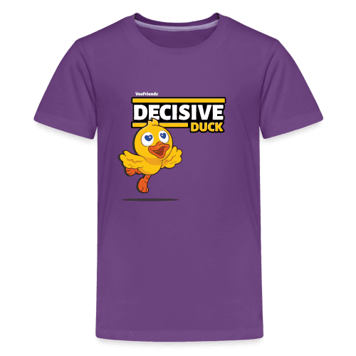 Decisive Duck Character Comfort Kids Tee - purple