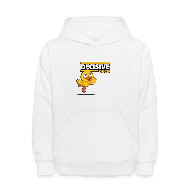 Decisive Duck Character Comfort Kids Hoodie - white