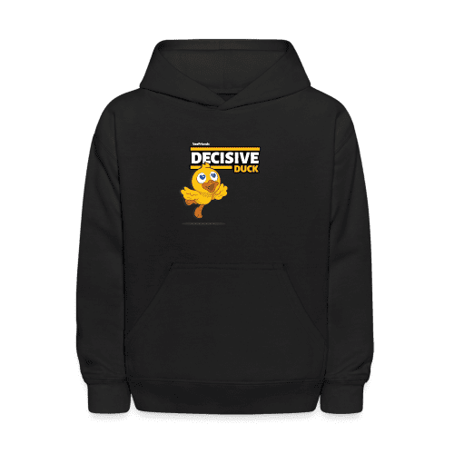 Decisive Duck Character Comfort Kids Hoodie - black