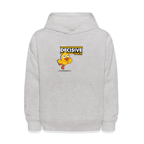 Decisive Duck Character Comfort Kids Hoodie - heather gray