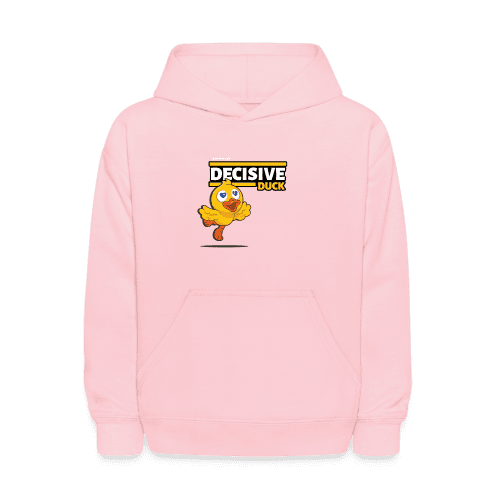 Decisive Duck Character Comfort Kids Hoodie - pink