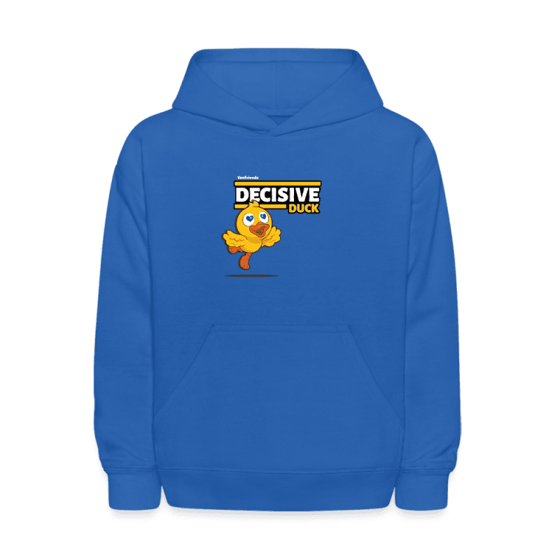 Decisive Duck Character Comfort Kids Hoodie - royal blue