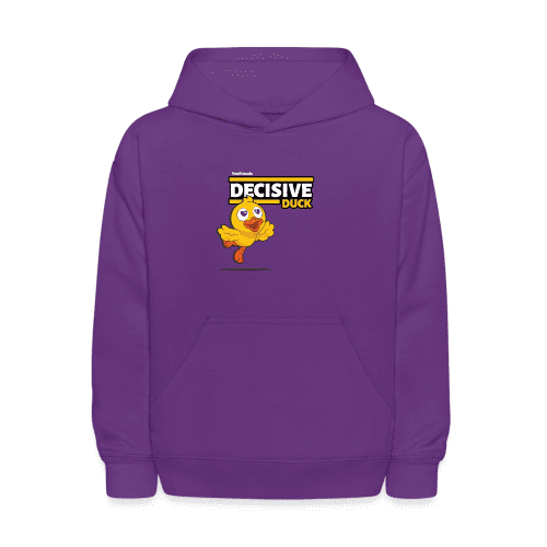 Decisive Duck Character Comfort Kids Hoodie - purple