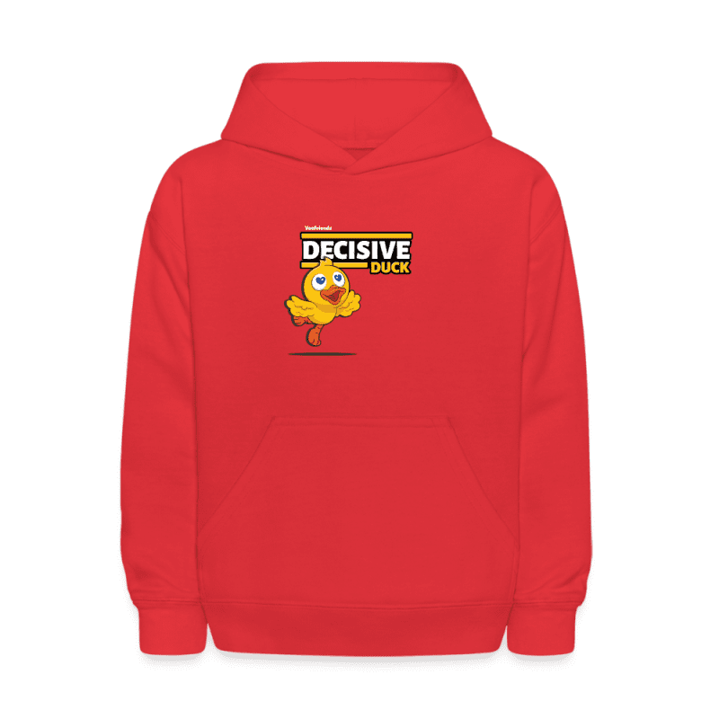 Decisive Duck Character Comfort Kids Hoodie - red