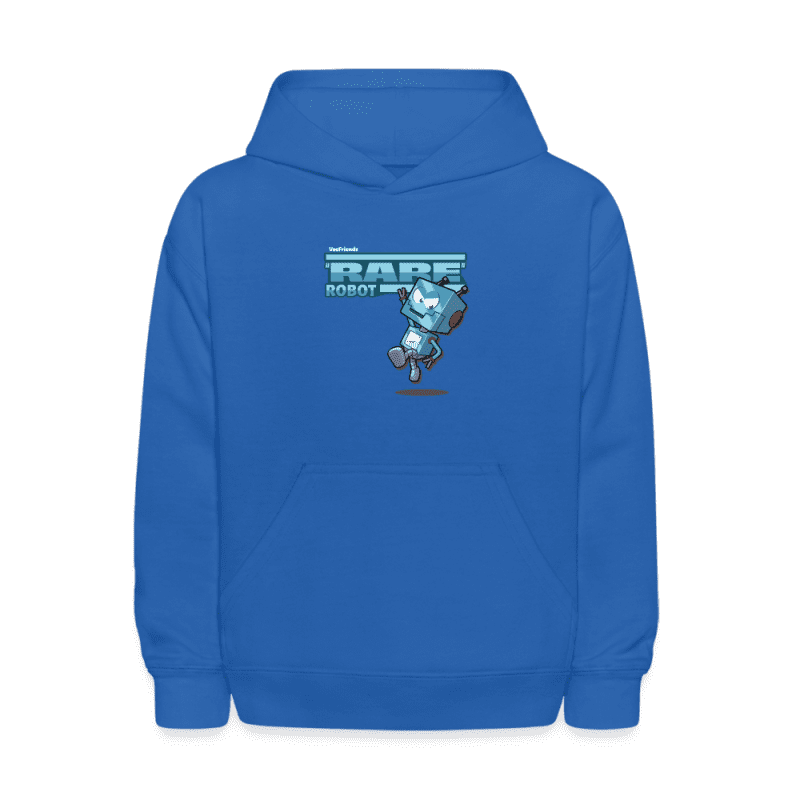 "Rare" Robot Character Comfort Kids Hoodie - royal blue