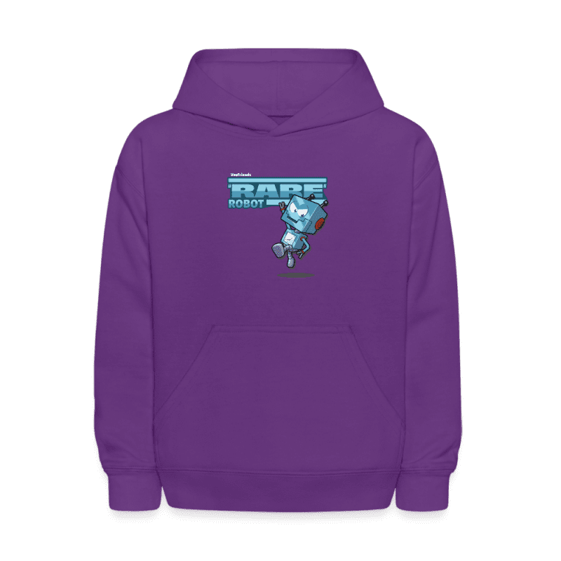 "Rare" Robot Character Comfort Kids Hoodie - purple