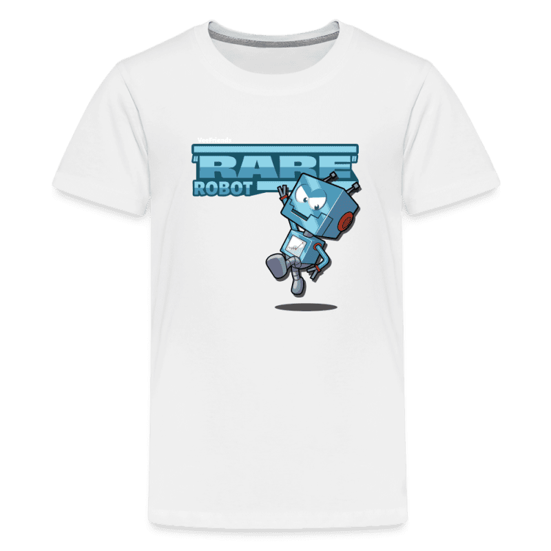 "Rare" Robot Character Comfort Kids Tee - white