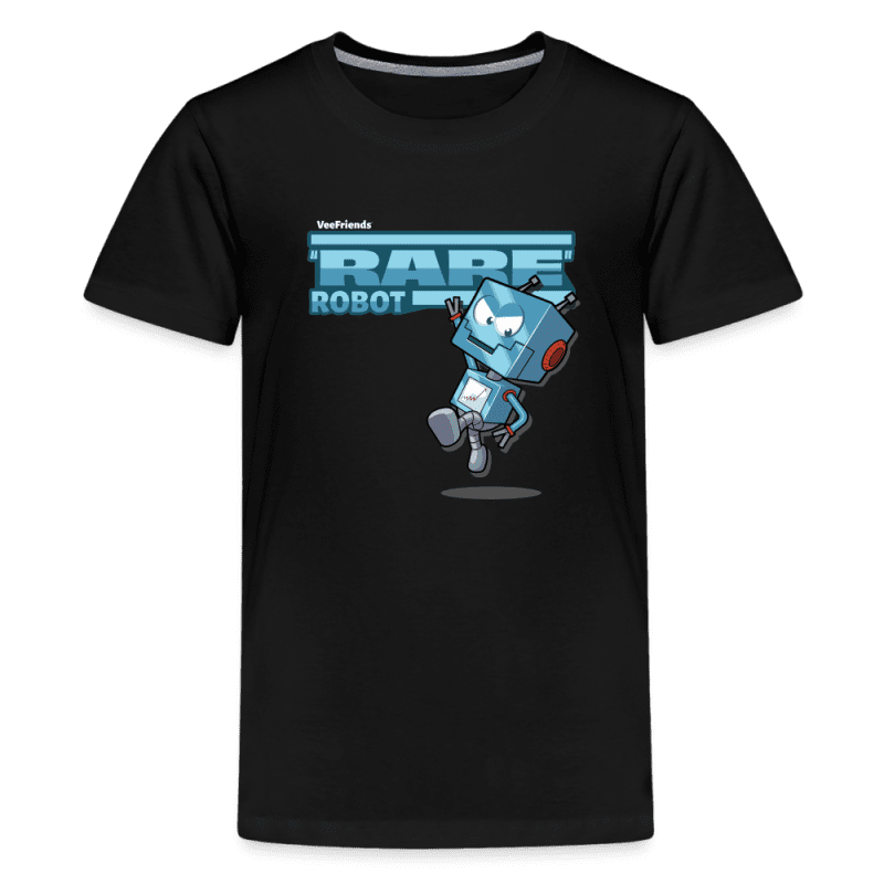 "Rare" Robot Character Comfort Kids Tee - black