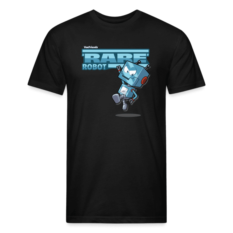 "Rare" Robot Character Comfort Adult Tee - black