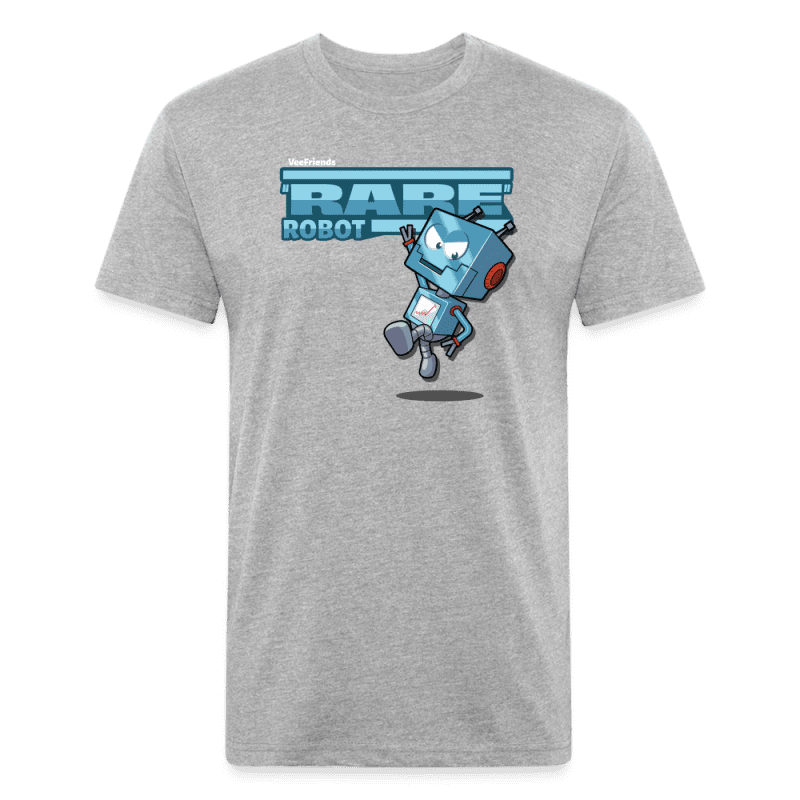 "Rare" Robot Character Comfort Adult Tee - heather gray