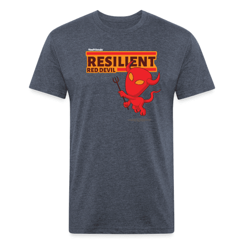 Resilient Red Devil Character Comfort Adult Tee - heather navy