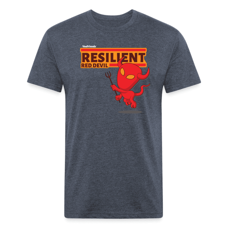 Resilient Red Devil Character Comfort Adult Tee - heather navy