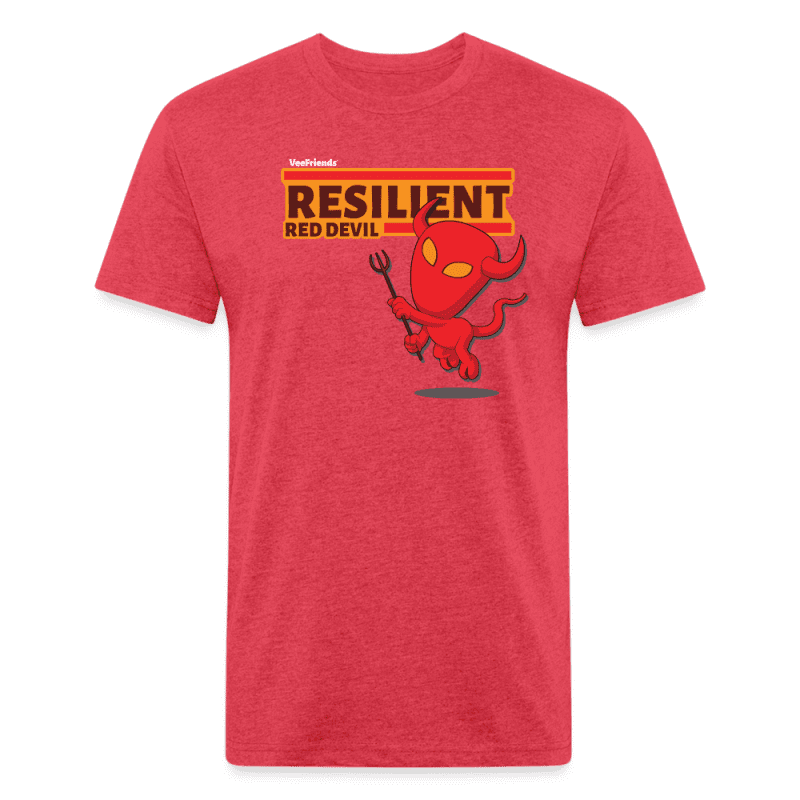 Resilient Red Devil Character Comfort Adult Tee - heather red