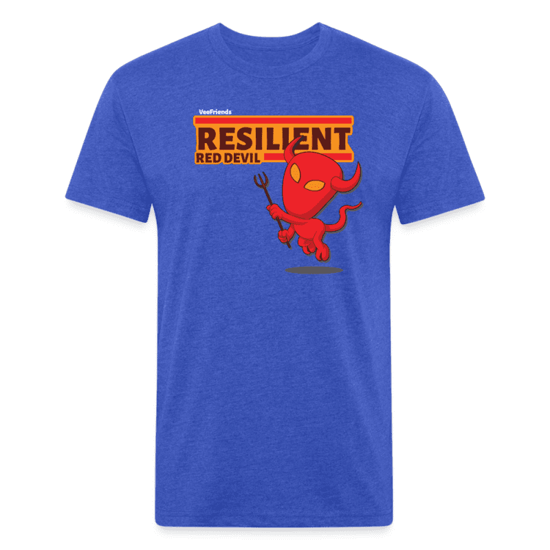 Resilient Red Devil Character Comfort Adult Tee - heather royal