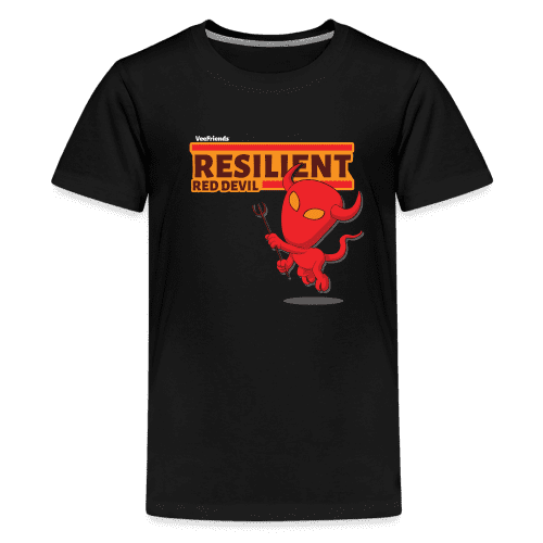 Resilient Red Devil Character Comfort Kids Tee - black