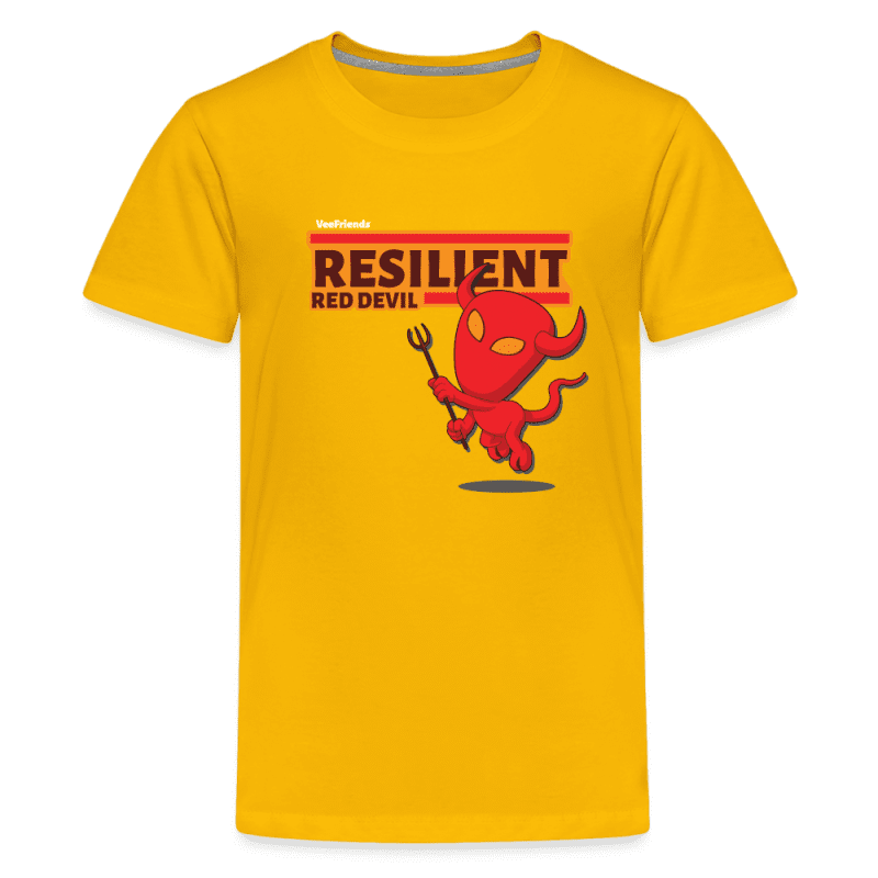 Resilient Red Devil Character Comfort Kids Tee - sun yellow