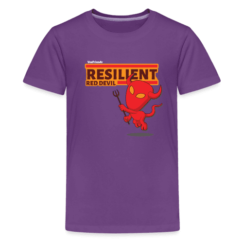 Resilient Red Devil Character Comfort Kids Tee - purple