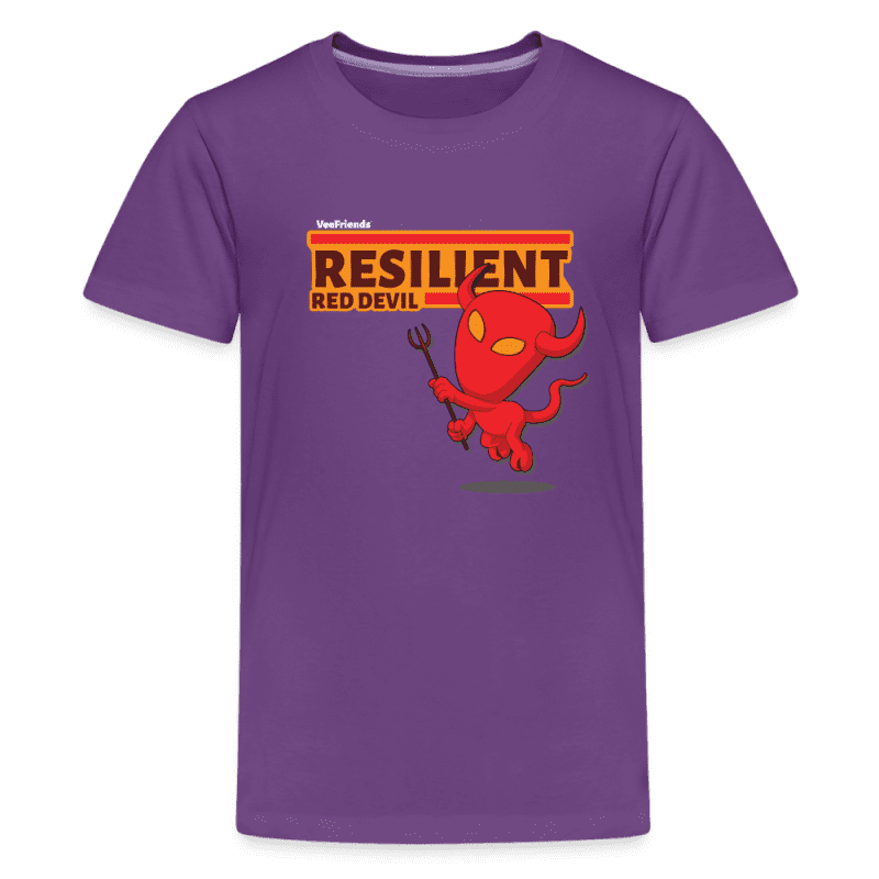 Resilient Red Devil Character Comfort Kids Tee - purple