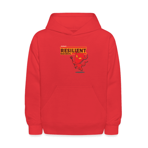 Resilient Red Devil Character Comfort Kids Hoodie - red