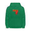 Resilient Red Devil Character Comfort Kids Hoodie - kelly green