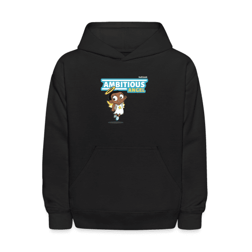 Ambitious Angel Character Comfort Kids Hoodie - black