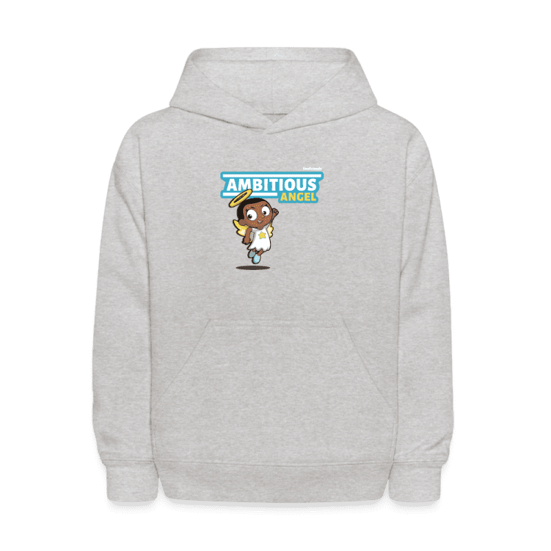 Ambitious Angel Character Comfort Kids Hoodie - heather gray