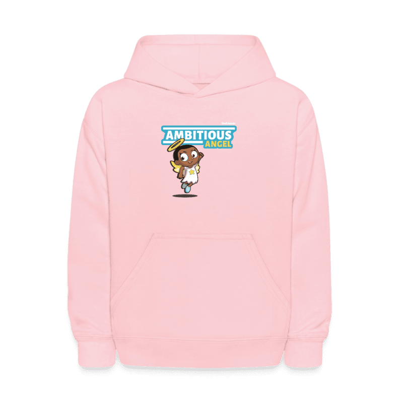 Ambitious Angel Character Comfort Kids Hoodie - pink