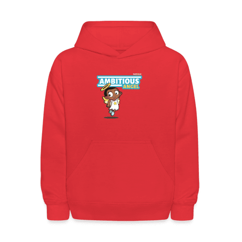 Ambitious Angel Character Comfort Kids Hoodie - red