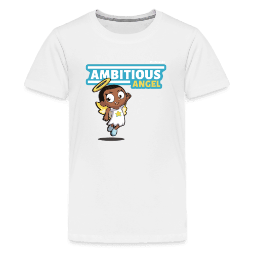 Ambitious Angel Character Comfort Kids Tee - white