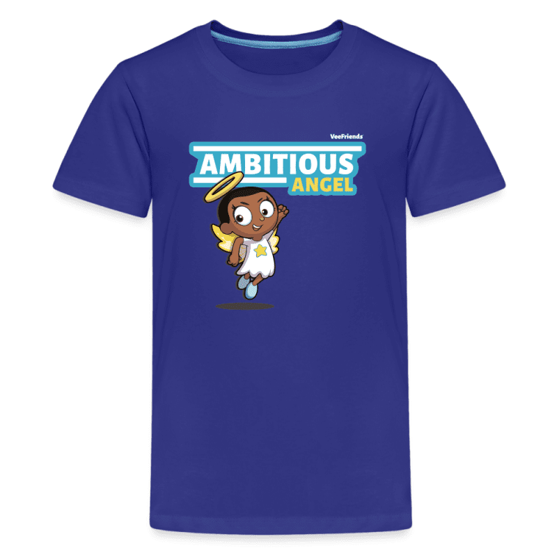 Ambitious Angel Character Comfort Kids Tee - royal blue