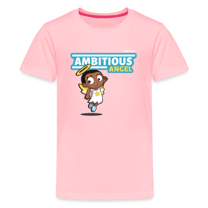 Ambitious Angel Character Comfort Kids Tee - pink