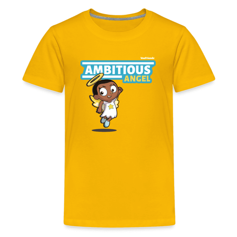 Ambitious Angel Character Comfort Kids Tee - sun yellow