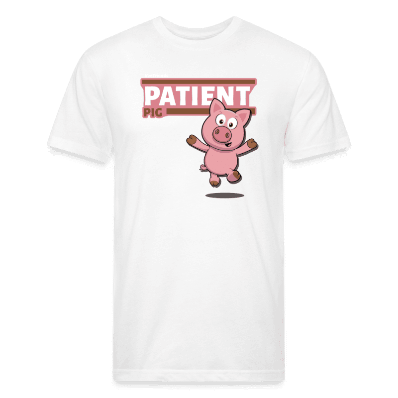 Patient Pig Character Comfort Adult Tee - white