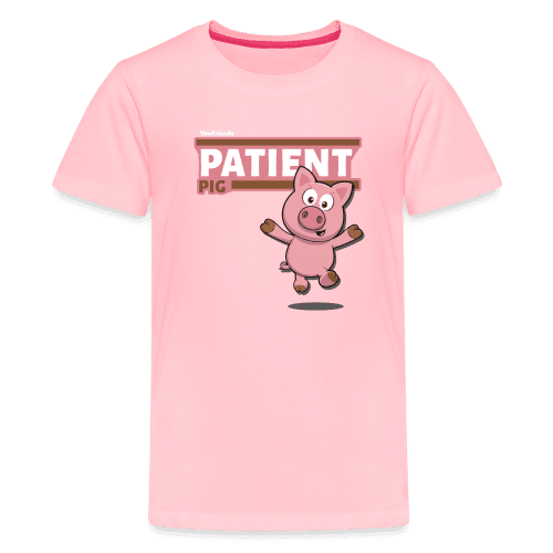 Patient Pig Character Comfort Kids Tee - pink