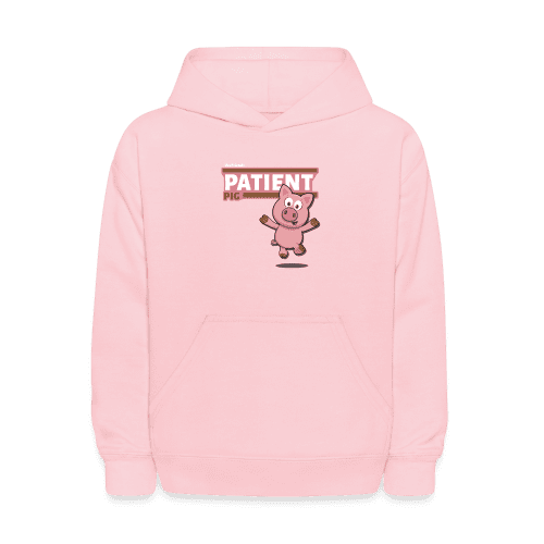 Patient Pig Character Comfort Kids Hoodie - pink