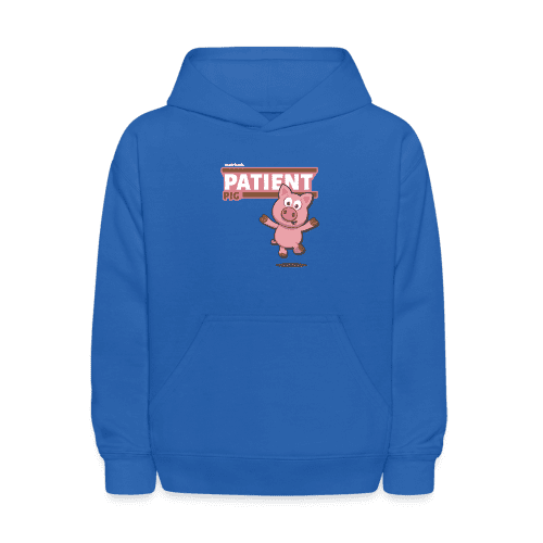 Patient Pig Character Comfort Kids Hoodie - royal blue