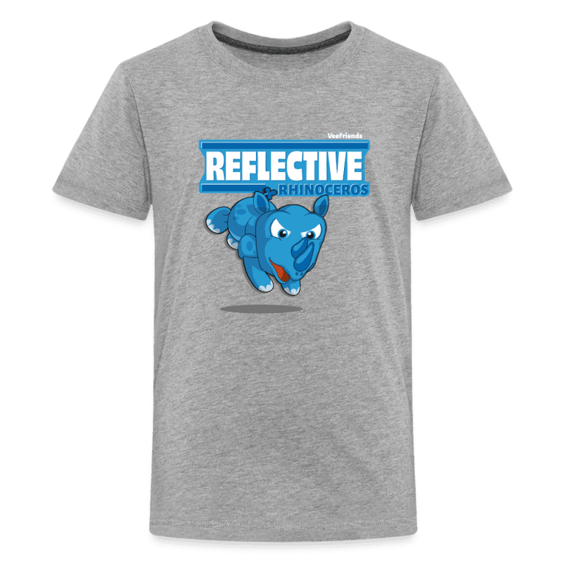 Reflective Rhinoceros Character Comfort Kids Tee - heather gray