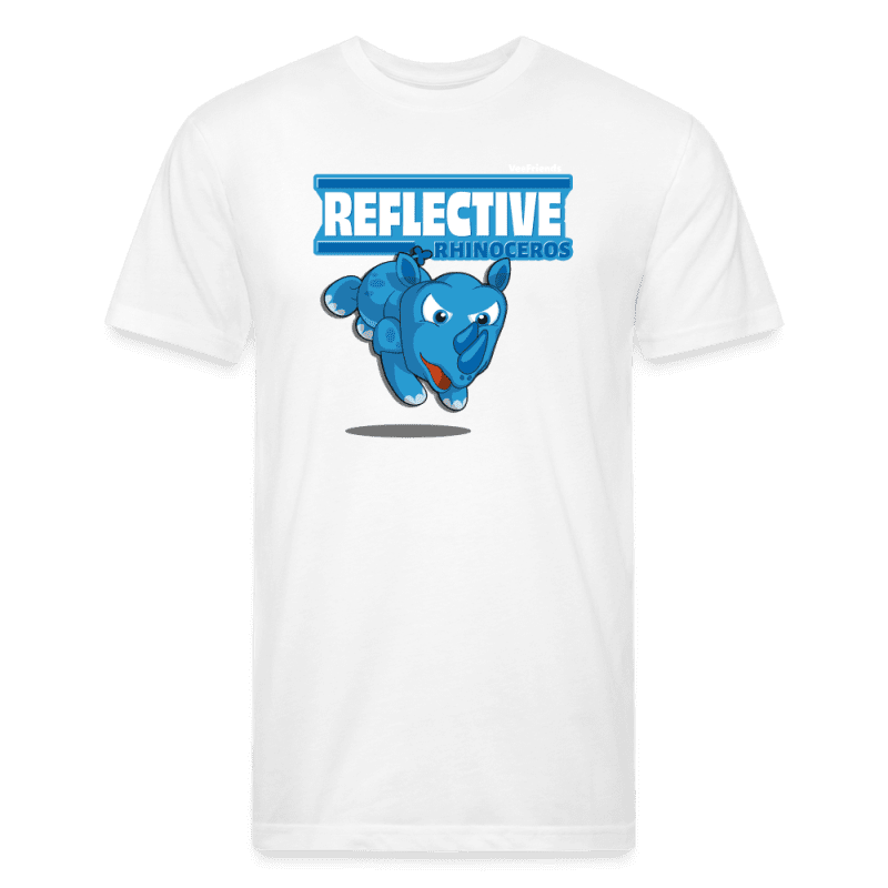 Reflective Rhinoceros Character Comfort Adult Tee - white