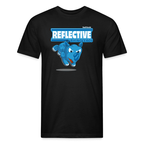 Reflective Rhinoceros Character Comfort Adult Tee - black