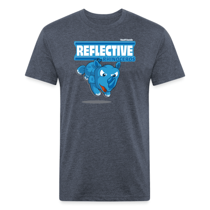 Reflective Rhinoceros Character Comfort Adult Tee - heather navy