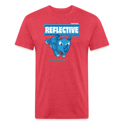 Reflective Rhinoceros Character Comfort Adult Tee - heather red