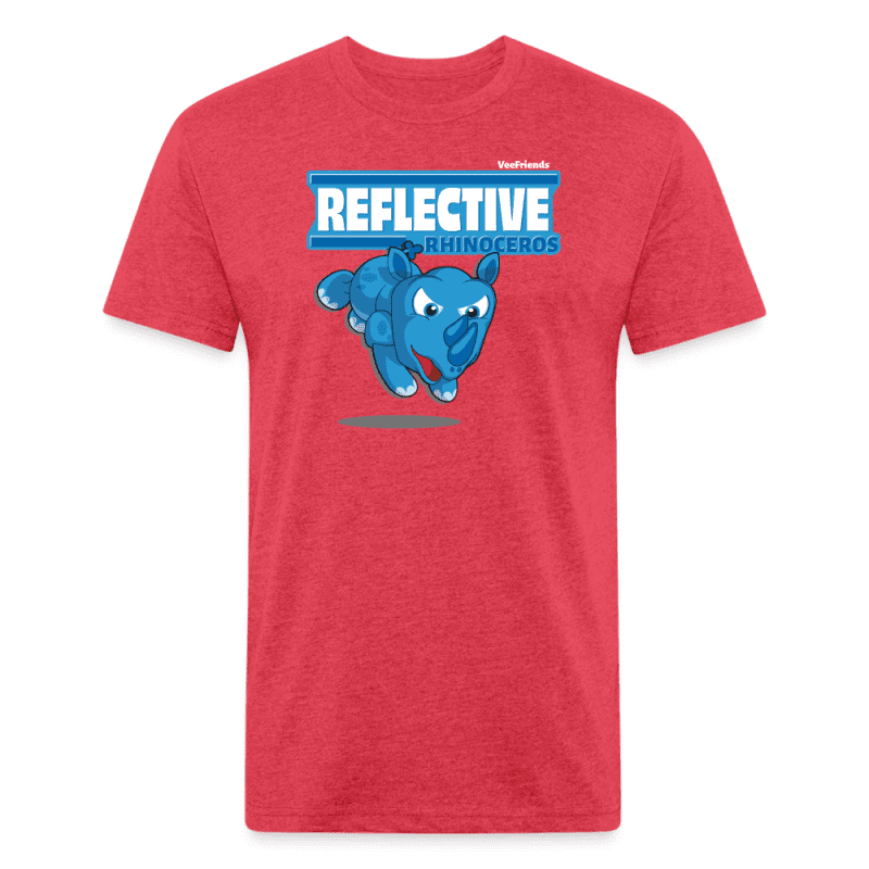 Reflective Rhinoceros Character Comfort Adult Tee - heather red