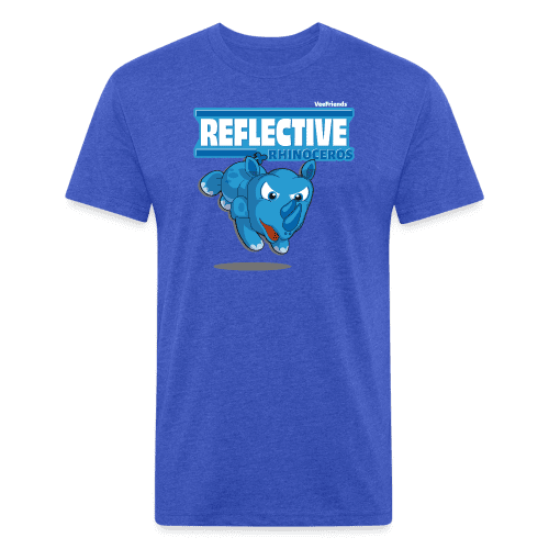 Reflective Rhinoceros Character Comfort Adult Tee - heather royal