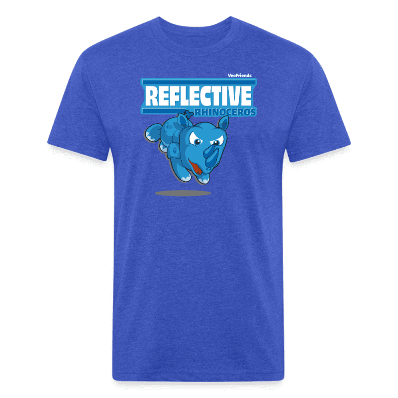 Reflective Rhinoceros Character Comfort Adult Tee - heather royal