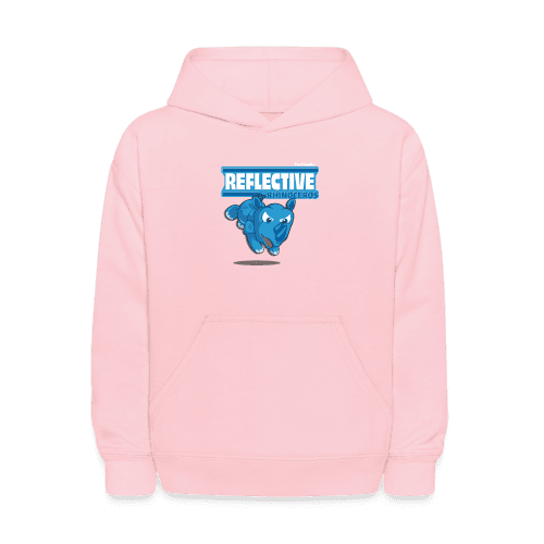 Reflective Rhinoceros Character Comfort Kids Hoodie - pink