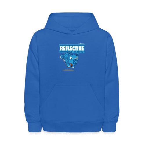 Reflective Rhinoceros Character Comfort Kids Hoodie - royal blue