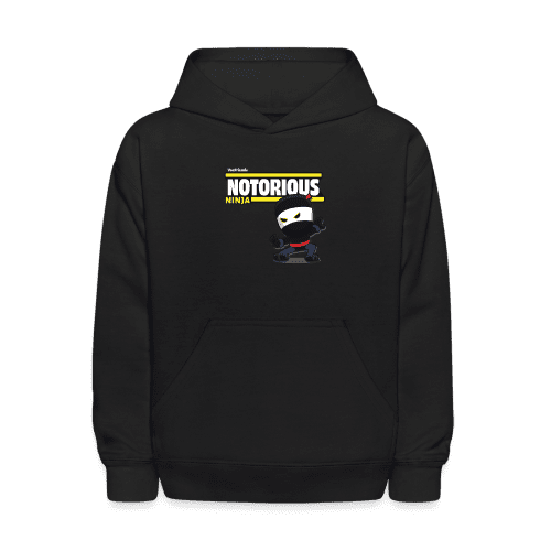 Notorious Ninja Character Comfort Kids Hoodie - black