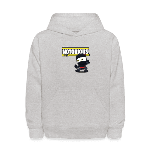 Notorious Ninja Character Comfort Kids Hoodie - heather gray