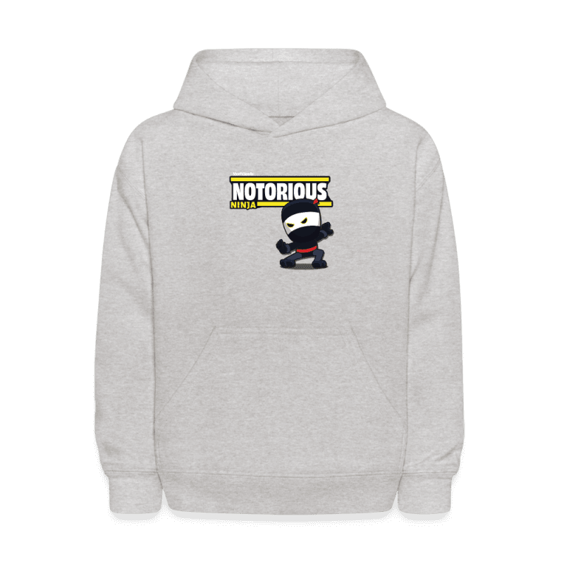 Notorious Ninja Character Comfort Kids Hoodie - heather gray