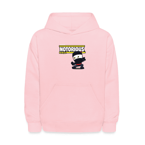 Notorious Ninja Character Comfort Kids Hoodie - pink